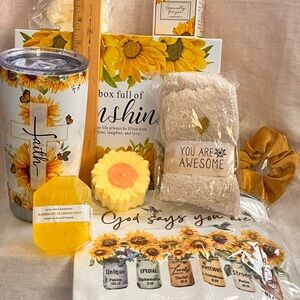 Sunshine Faith and Sunflower Gift Bundle with Tumbler and Accessories